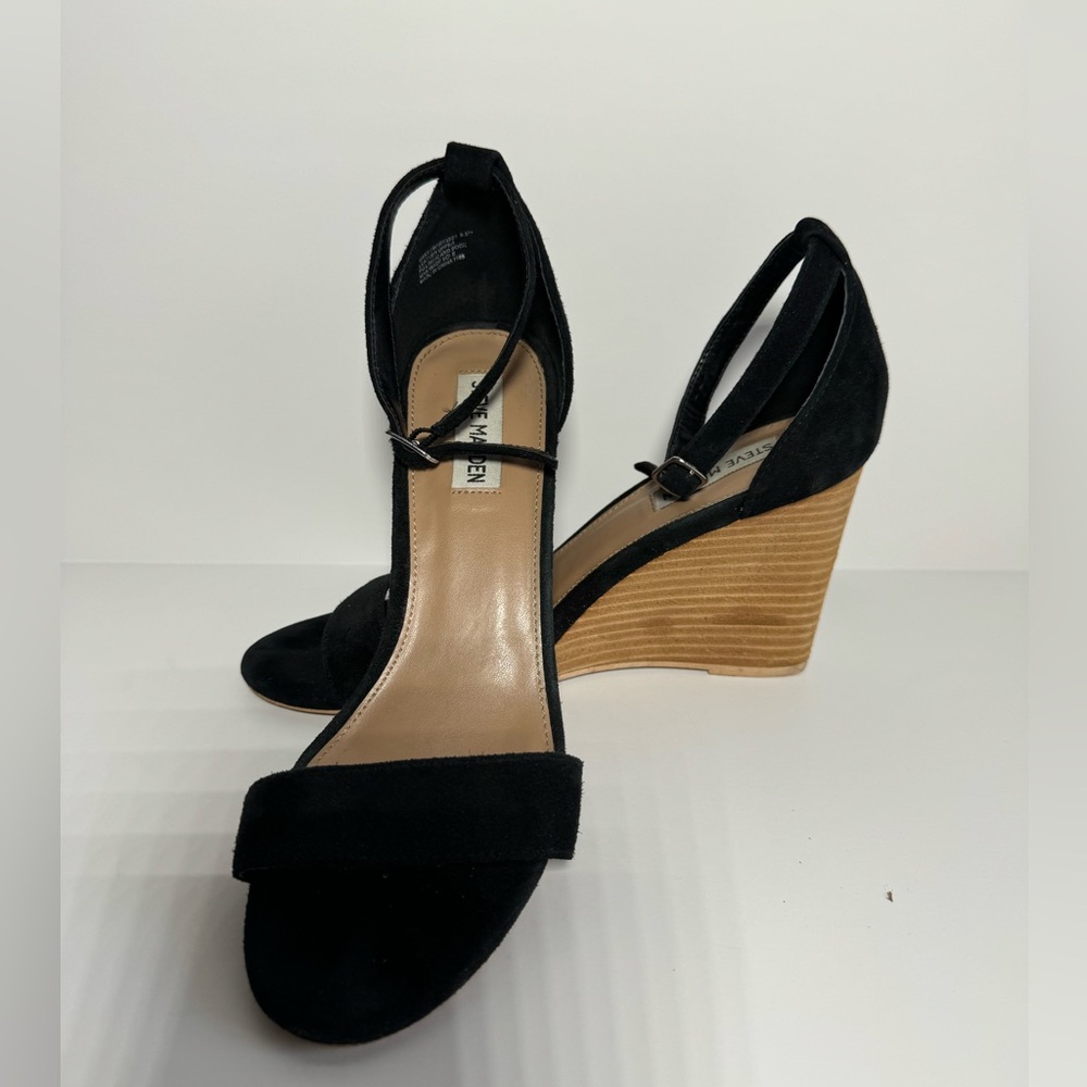 Steve Madden Black Suede Heels